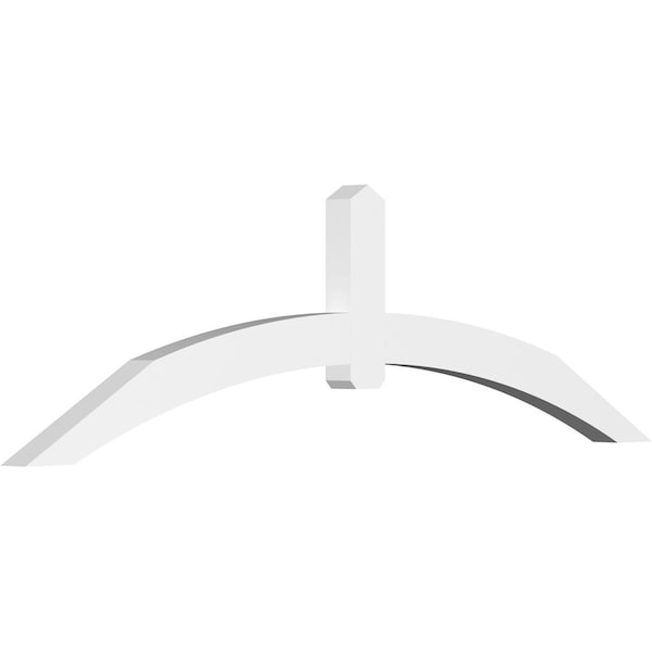 Ekena Millwork Archdale Architectural Grade PVC Gable Bracket, 108"W x 31 1/2"H x 4"D x 6"F, 7/12 Pitch GBP108X32X0406ARC00 - main